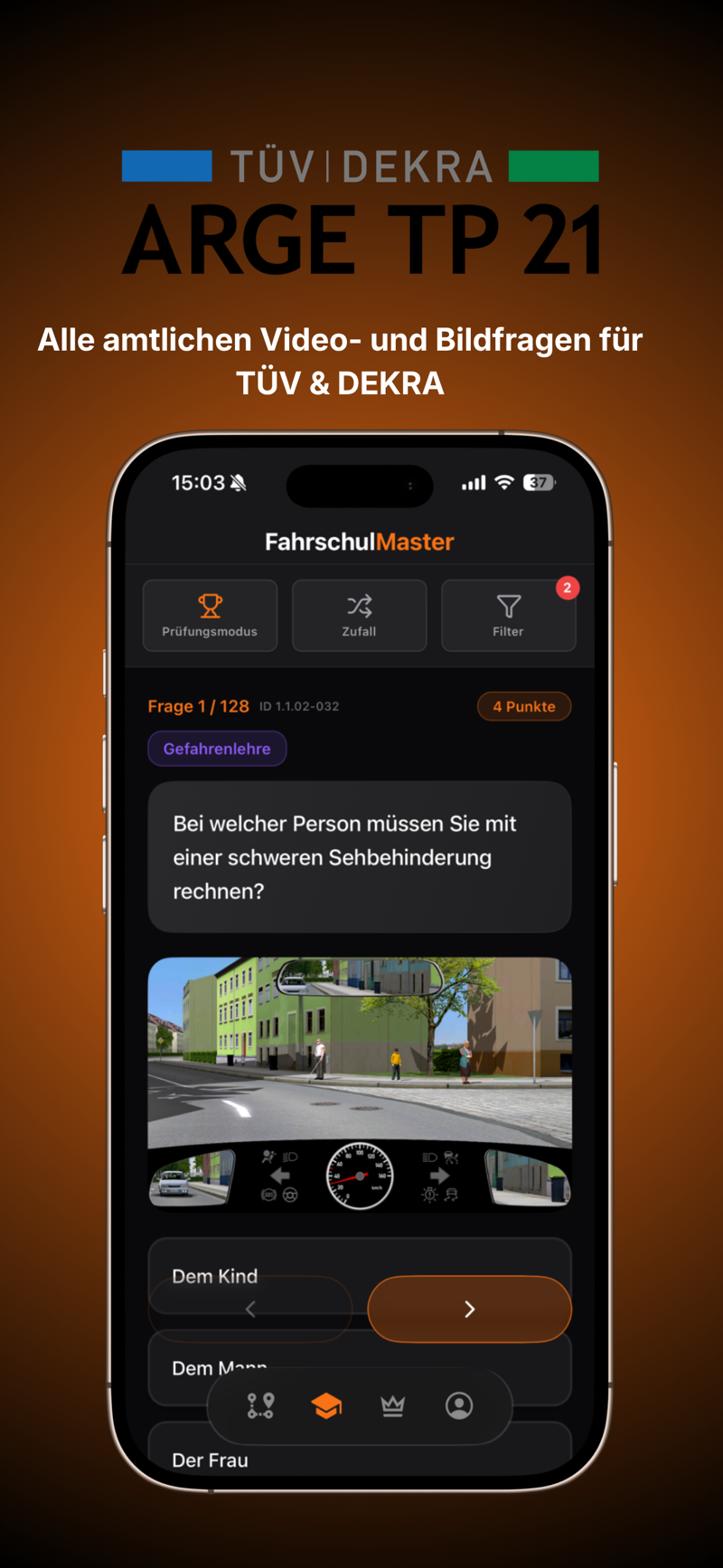 FahrschulMaster Prüfungsfragen – alle amtlichen Video- und Bildfragen (TÜV & DEKRA)